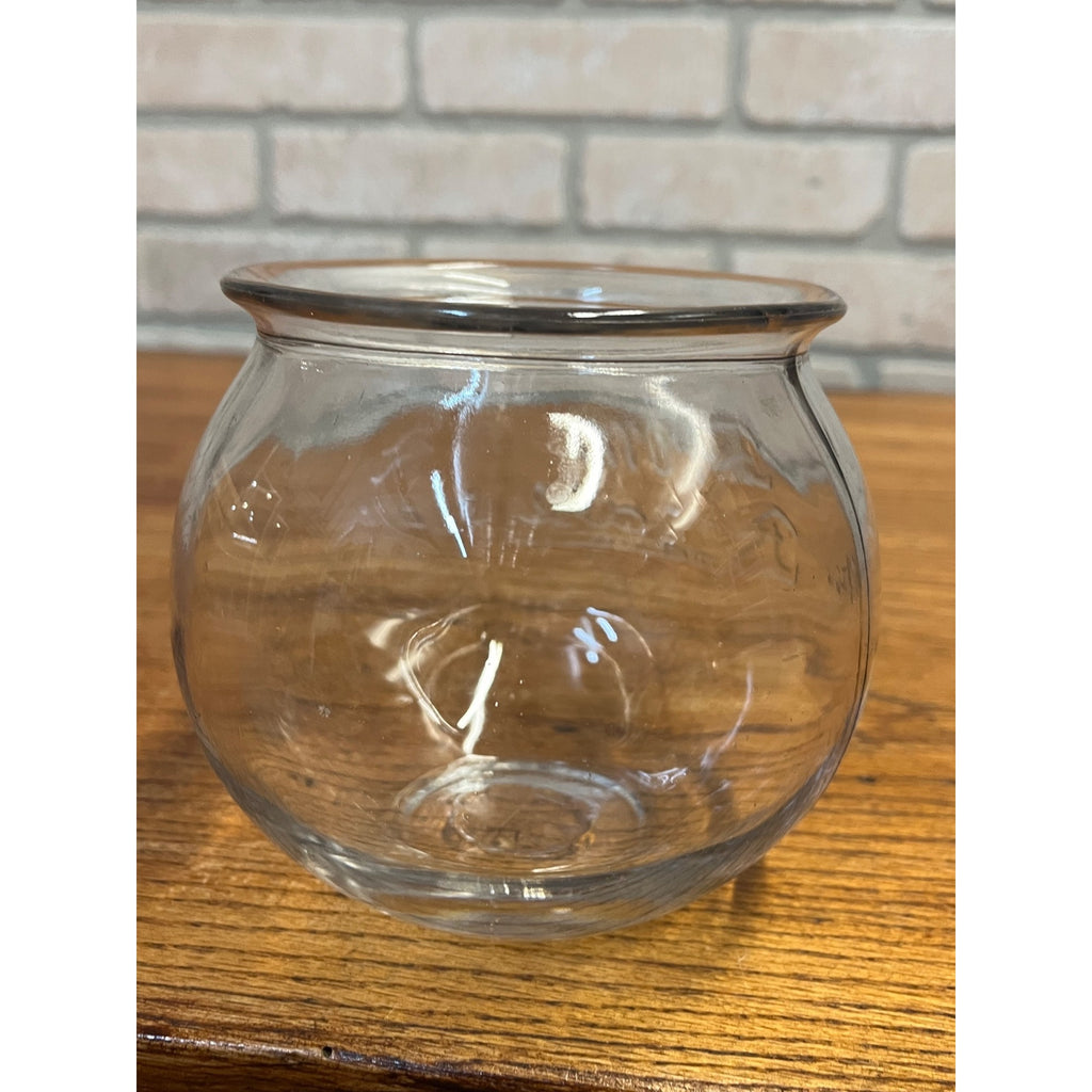 Antique Embossed Glass Rexall Store Apothecary Leech / Fish Bowl or Candy Jar
