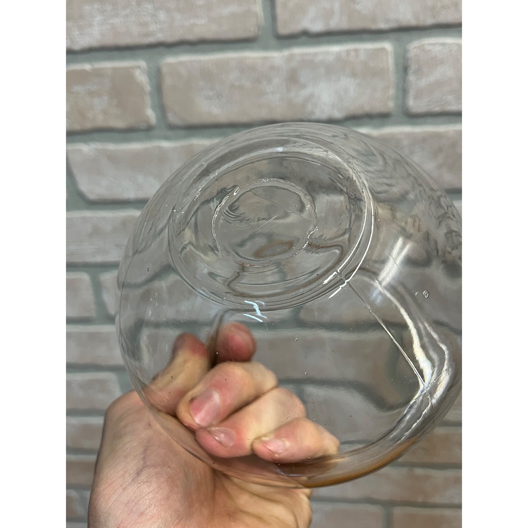 Antique Embossed Glass Rexall Store Apothecary Leech / Fish Bowl or Candy Jar
