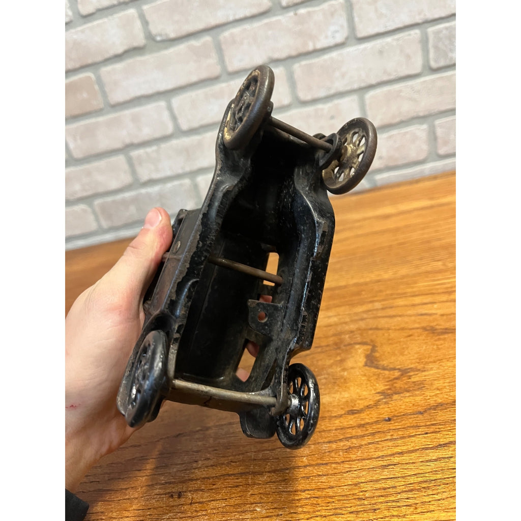 Antique Arcade Cast Iron Ford Model T Automobile 4-Door Original Black Paint Toy