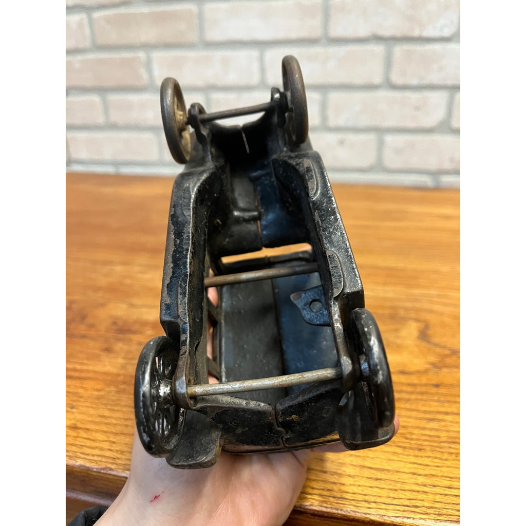 Antique Arcade Cast Iron Ford Model T Automobile 4-Door Original Black Paint Toy