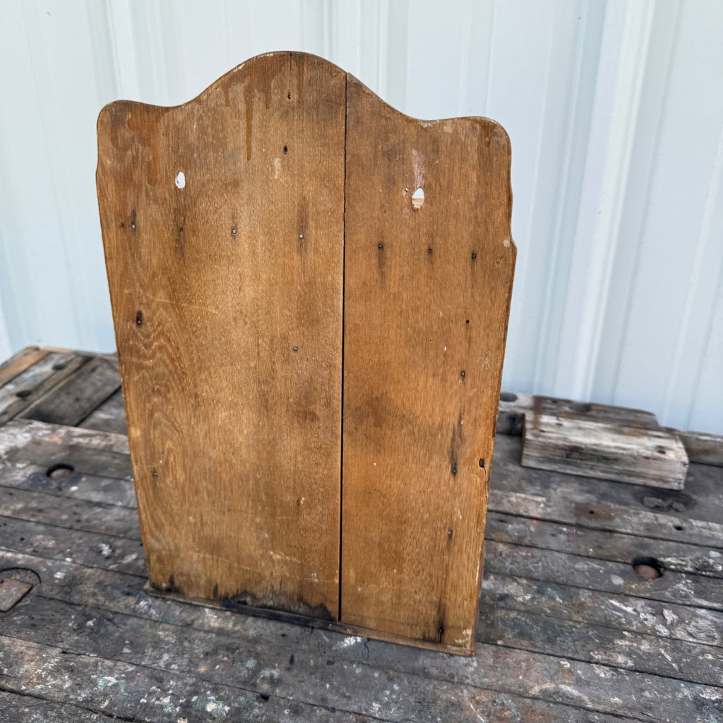 Antique Primitive 8-Drawer Spice Cabinet Wall Hanging Farmhouse Apothecary Cupboard