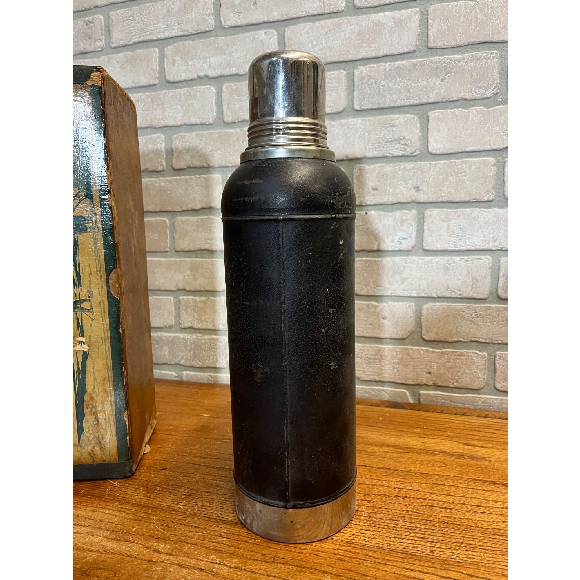 Vintage Early 1920s Stanley Super-Vac Vacuum Bottle Thermos w/ Original Box