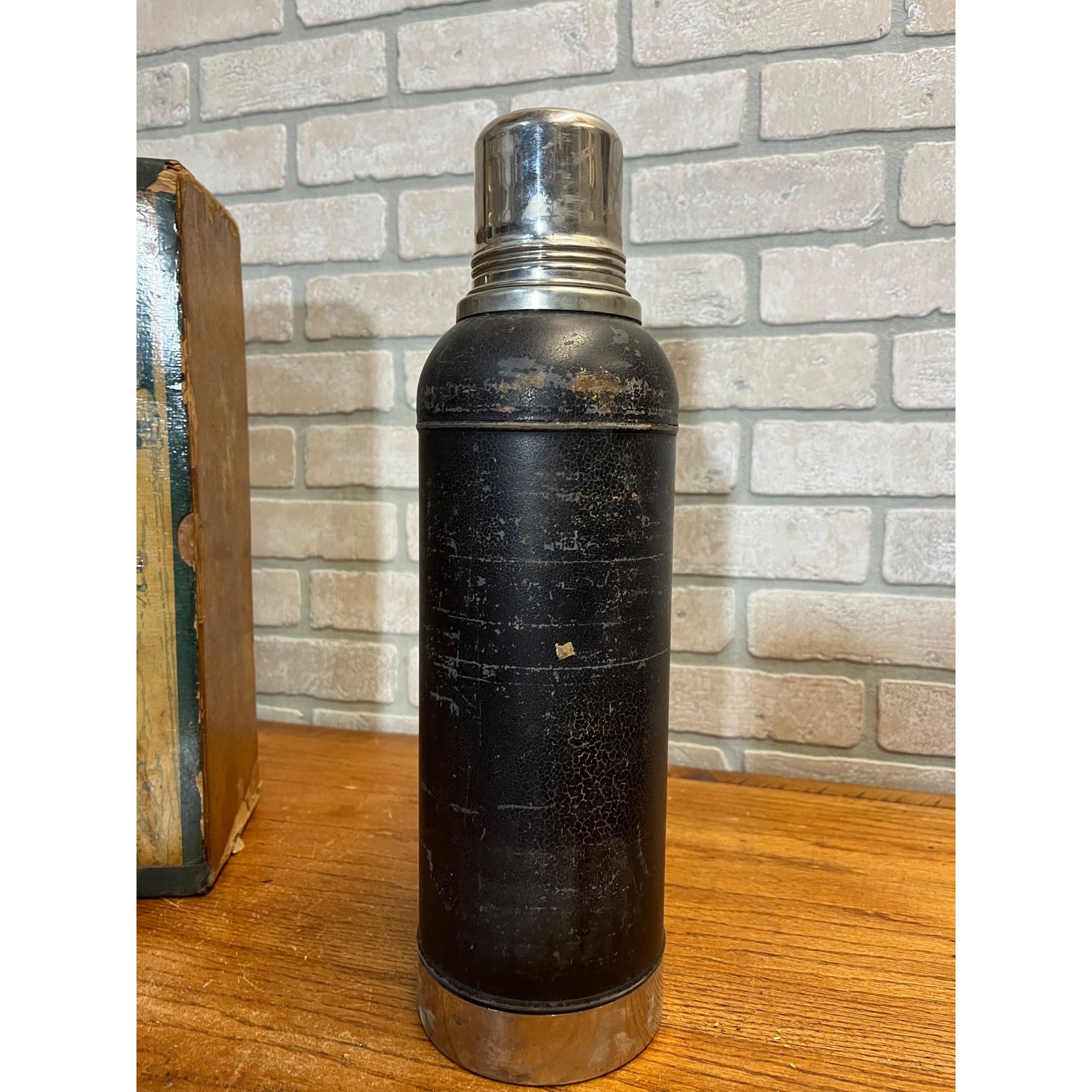Vintage Early 1920s Stanley Super-Vac Vacuum Bottle Thermos w/ Original Box