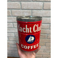 Vintage Yacht Club Coffee Can Metal Tin 2lb Sail Boat Chicago