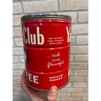Vintage Yacht Club Coffee Can Metal Tin 2lb Sail Boat Chicago