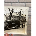 Vintage Original Photograph White Delivery Truck Halle Brothers Store Cleveland