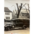 Vintage Original Photograph White Delivery Truck Halle Brothers Store Cleveland