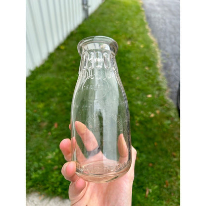 Vintage 1940s Fountain City Dairy Fond du Lac Wis Glass Milk Bottle Pint