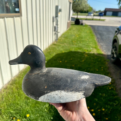 Vintage Original Paint Bluebill Duck Decoy Broad Blue Bill Wooden