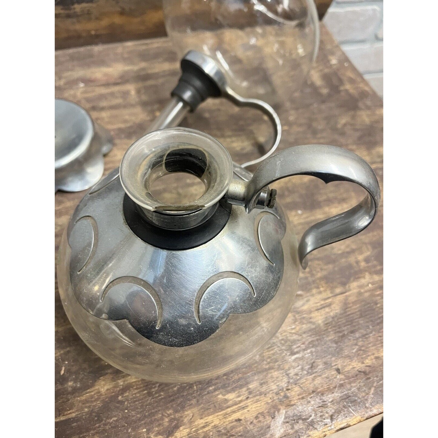 Vintage 1930s Pyrex Silex Double Bubble Percolator Coffee Pot Maker Glass