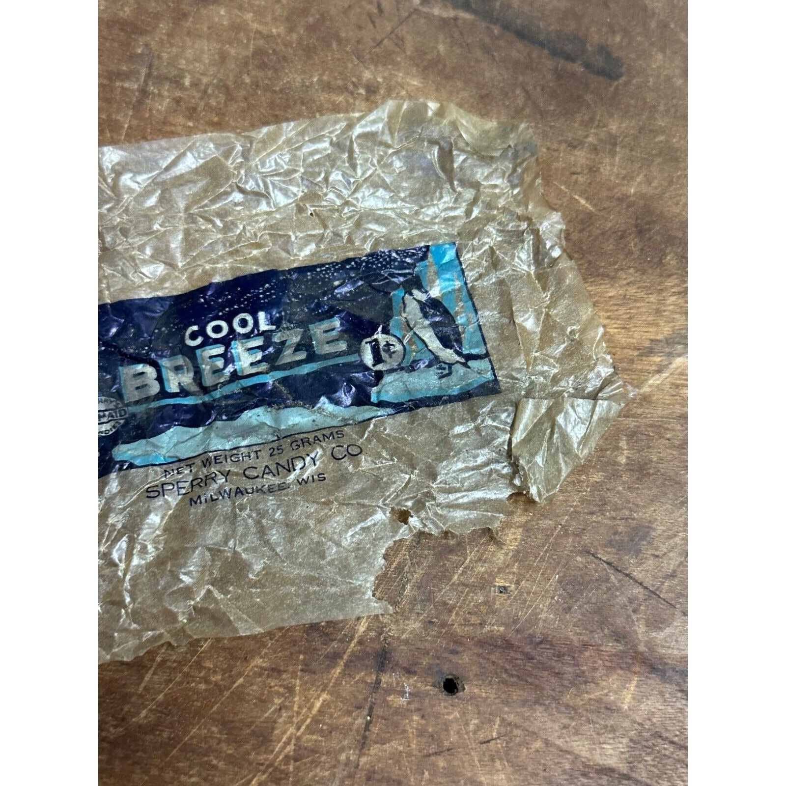 Vintage 1930s Cool Breeze Candy - Sperry Candy Co. - Wax Wrapper