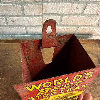 1920s Stanzel's Super Sealer Radiator Stop Leak Metal Wall Display Sign