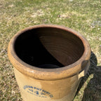 Antique 1800s Vintage Macomb Pottery Illinois Stoneware 4 Gallon Crock Primitive