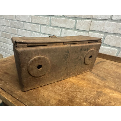 Antique Fordson Steel Embossed Tractor Storage Tool Box - NO Latch