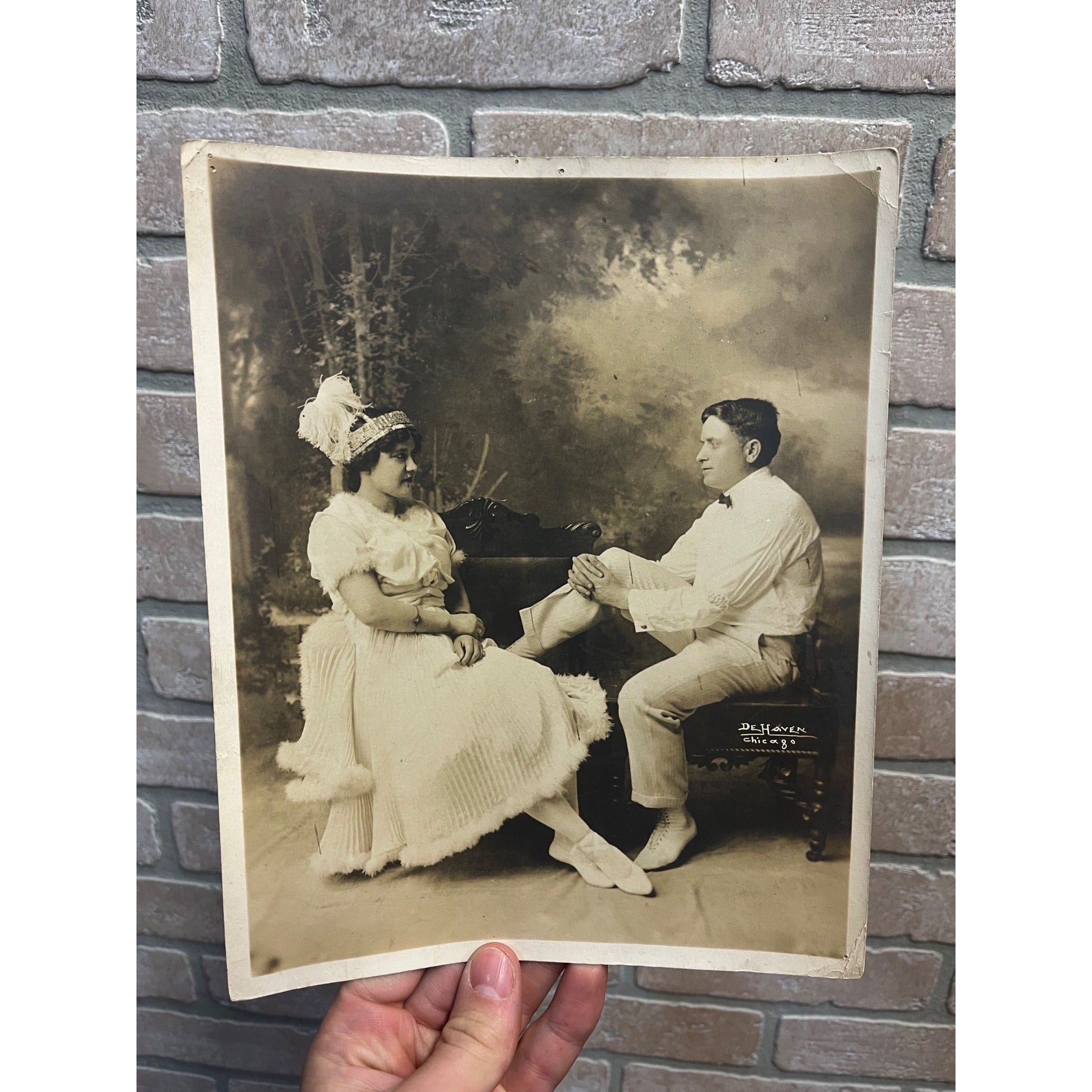 Vintage Occupational Photo Circus Performers Tight Rope Walkers Seils Sterling