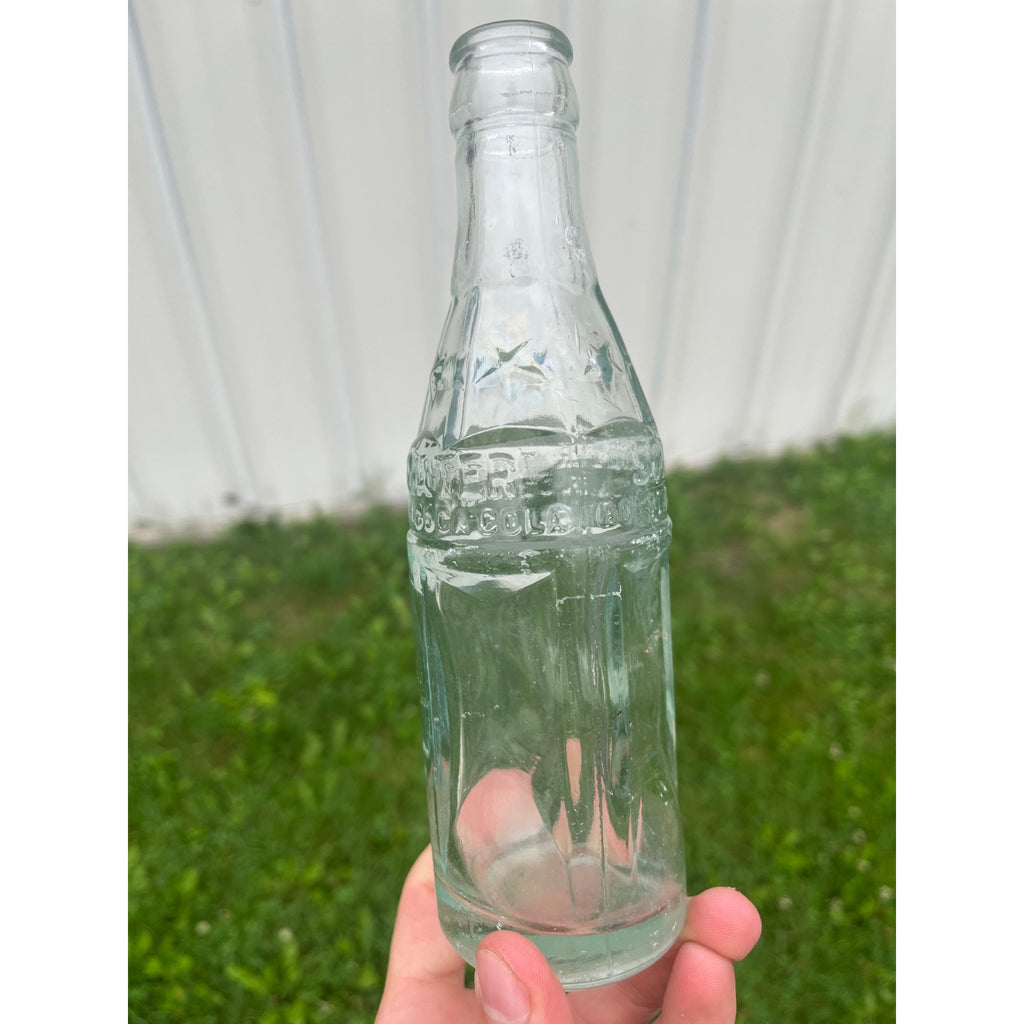 1930s Soda Water Coca Cola Embossed Glass Soda Bottle 6 oz.