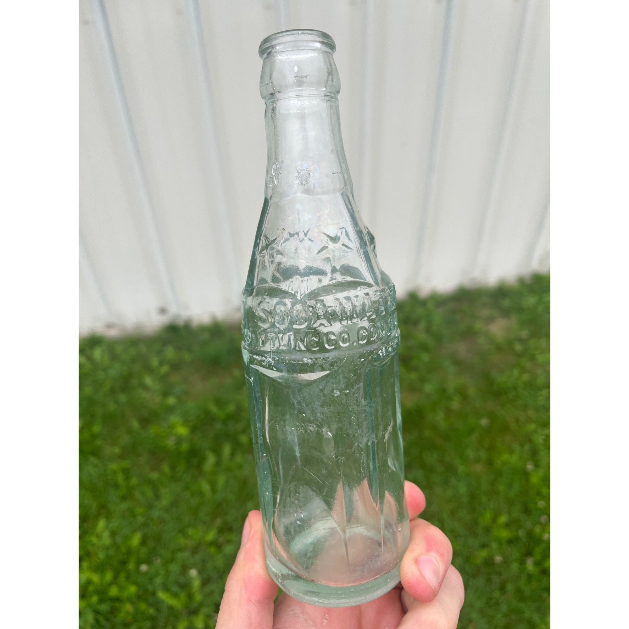1930s Soda Water Coca Cola Embossed Glass Soda Bottle 6 oz.
