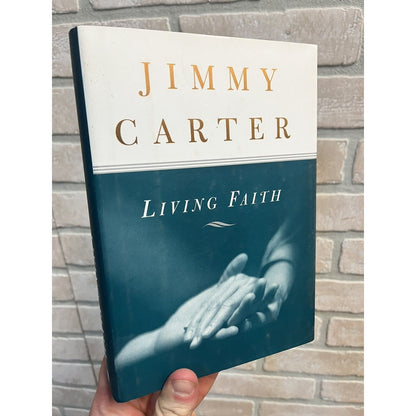 Jimmy Carter SIGNED "Living Faith" Hardcover Book Autographed