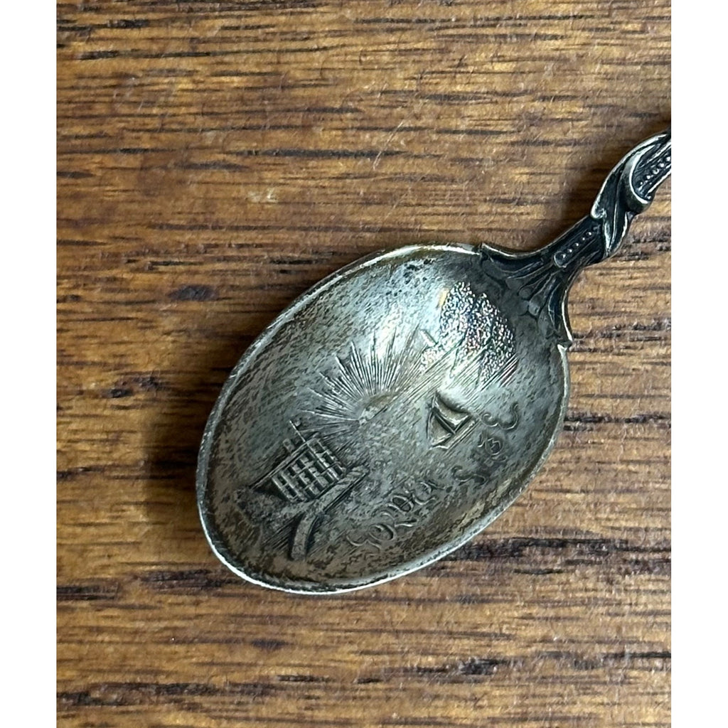 Shreve Sterling Silver Souvenir Spoon San Francisco Golden Gate Bridge Bear