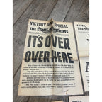 Original Stars & Stripes WWII Newspaper Overseas Newspapers War Over V-Day Victory Lot