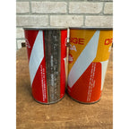 Vintage Vess Soda Pop Cans (2) Cola + Orange Steel Pull Tab Flat Top