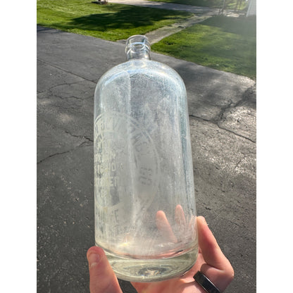 VINTAGE GLASS SELTZER BOTTLE HOFFMAN BEVERAGE MILWAUKEE WISCONSIN