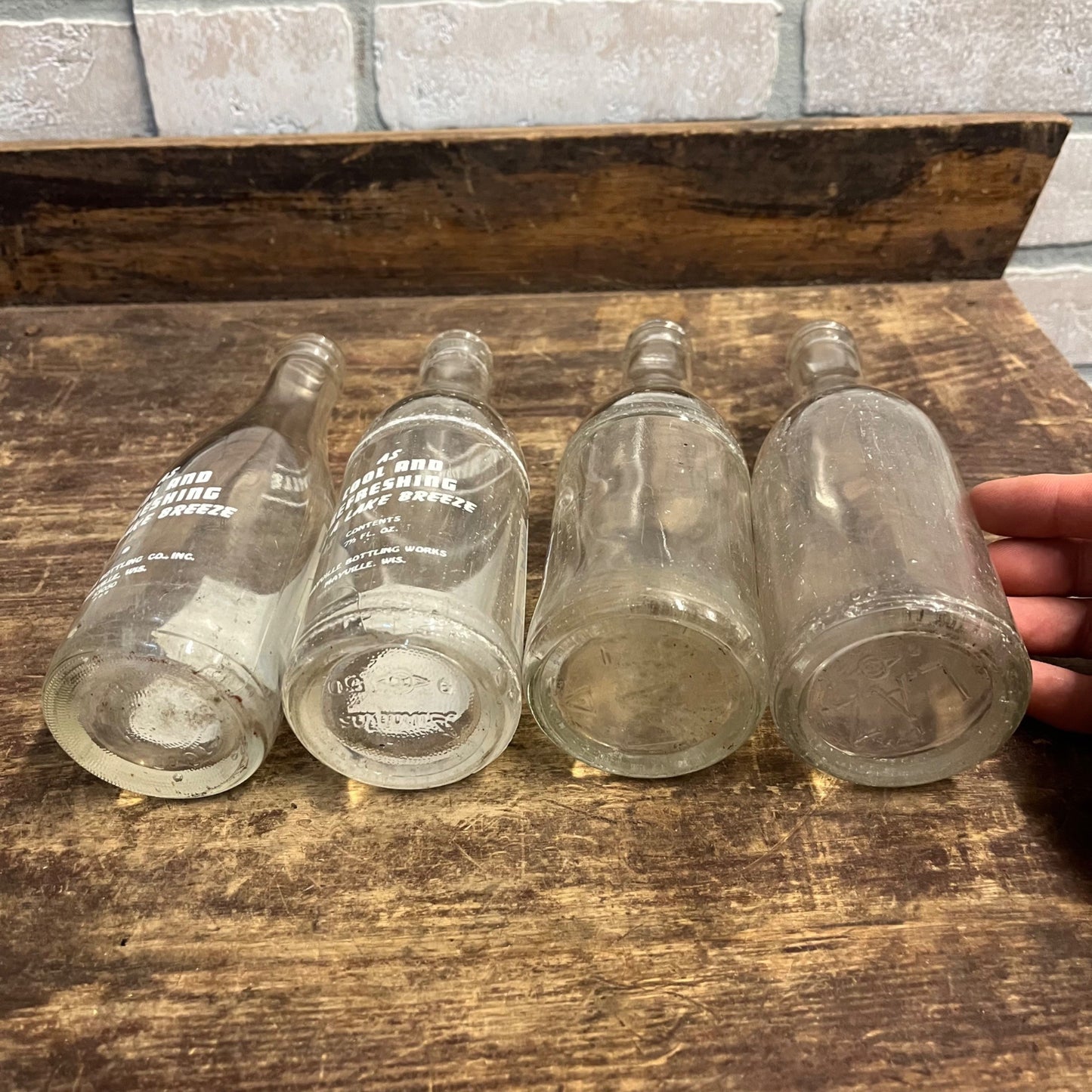 Vintage Mayville Bottling Works Soda Bottle Collection Lot (4)