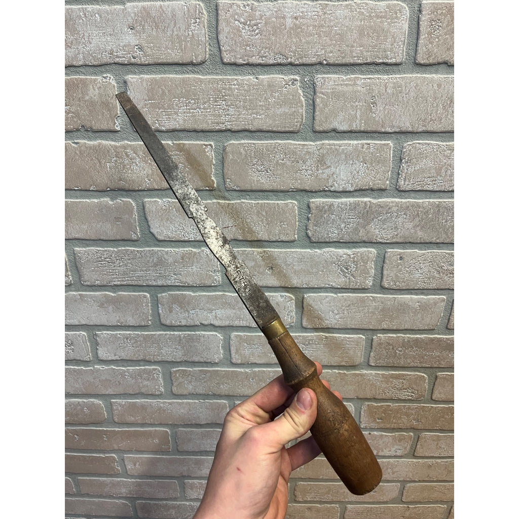VINTAGE ANTIQUE 16" STROUD SLOTTED CABINET MAKERS SCREWDRIVER WOODWORKING TOOL