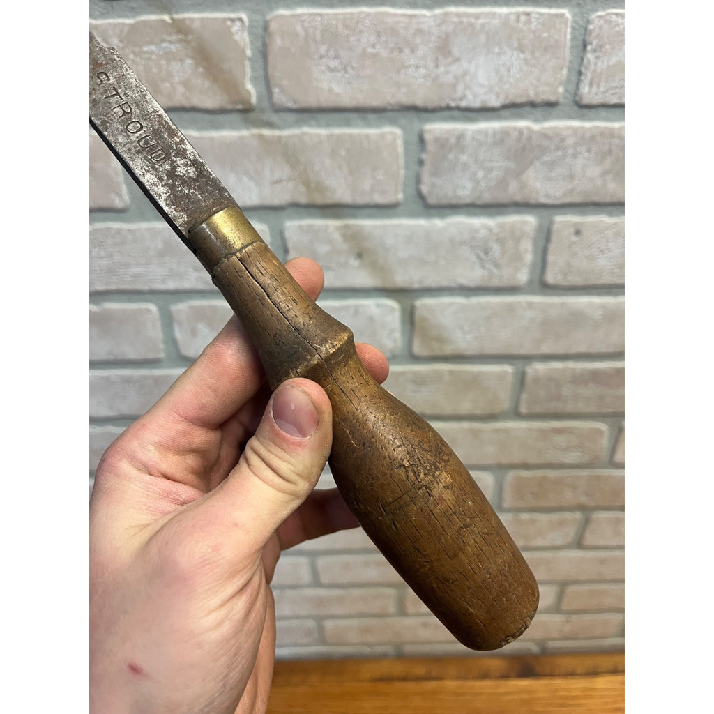 VINTAGE ANTIQUE 16" STROUD SLOTTED CABINET MAKERS SCREWDRIVER WOODWORKING TOOL