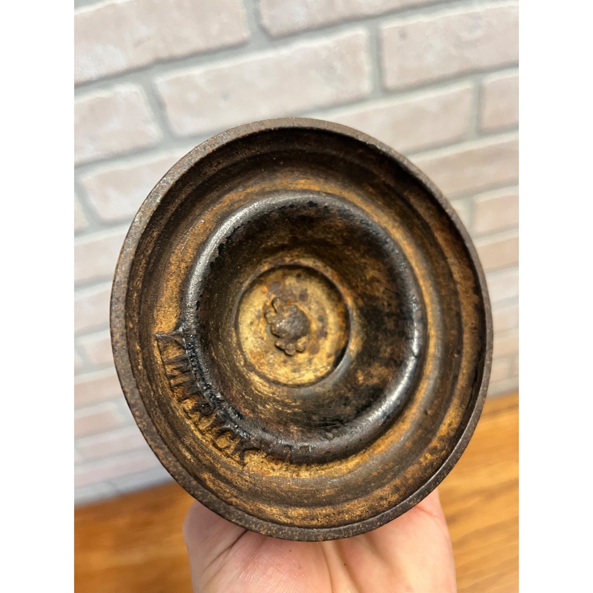 Antique Primitive 19th c/ Single Cast Iron Candle Holder Wall Light Sconce AAFA