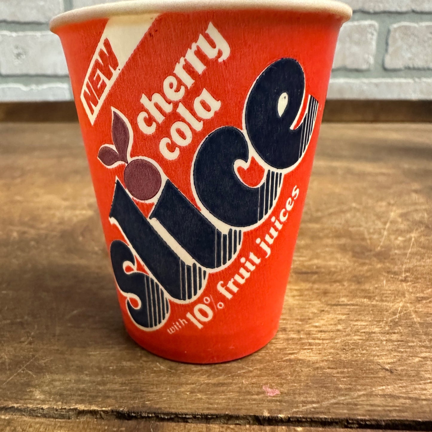 RARE Vintage PEPSI Cherry Cola Slice Soda Sampler Wax Dixie Cup Advertising