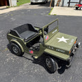 Vintage 1970s US Army Willys Jeep Child's Toy Pedal Car Green Munchkin Motors TS106