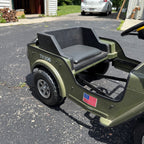 Vintage 1970s US Army Willys Jeep Child's Toy Pedal Car Green Munchkin Motors TS106