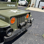 Vintage 1970s US Army Willys Jeep Child's Toy Pedal Car Green Munchkin Motors TS106