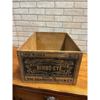 Vintage Birds-Eye Matches Wooden Crate Box Advertising Diamond Match Co