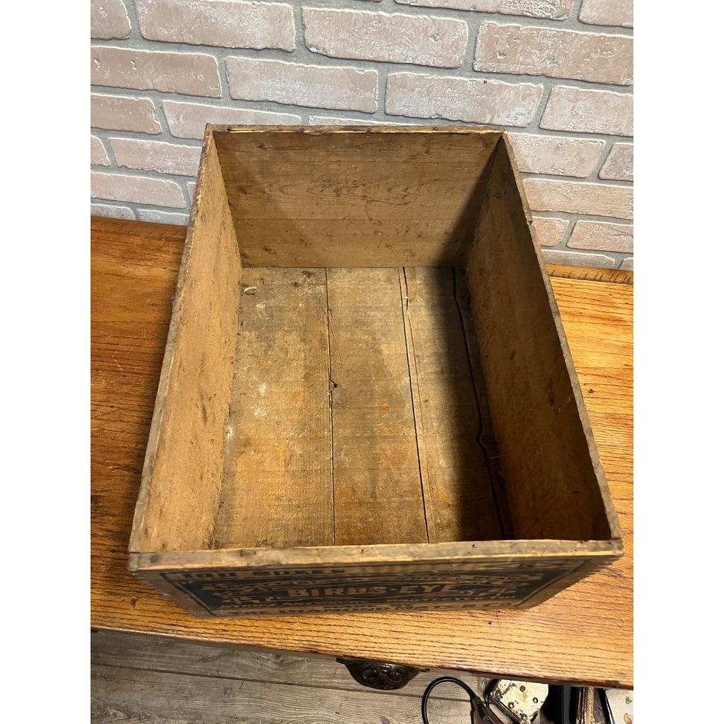 Vintage Birds-Eye Matches Wooden Crate Box Advertising Diamond Match Co