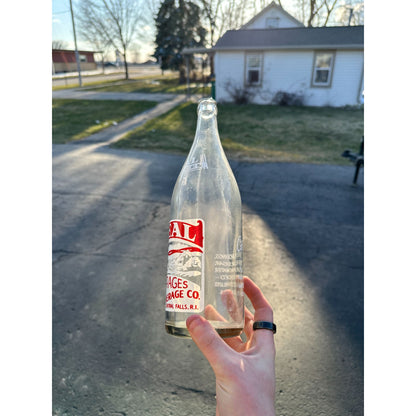 IDEAL BEVERAGES - ACL SODA BOTTLE - CENTRAL FALLS, RI - QUART RHODE ISLAND