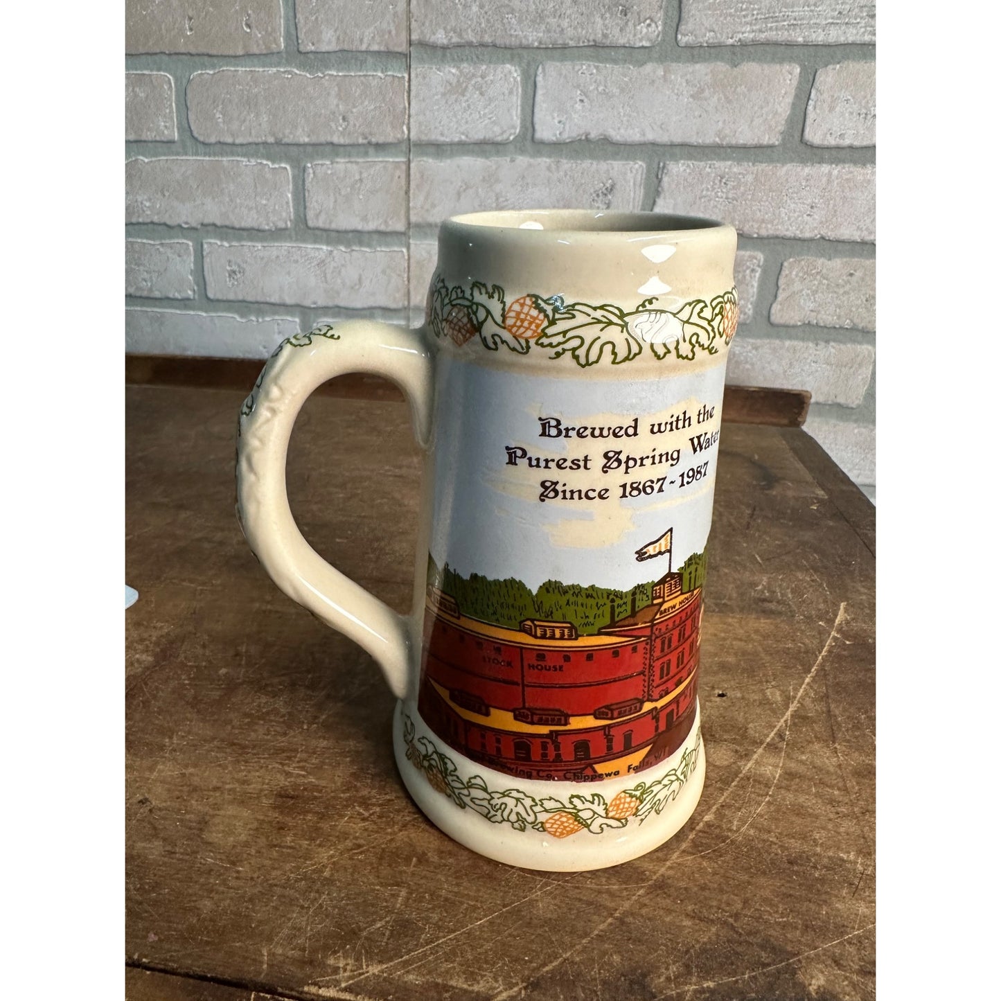 LEINENKUGEL 120TH ANNIVERSARY 1867-1887 BEER STEIN LIMITED EDITION OF 1500