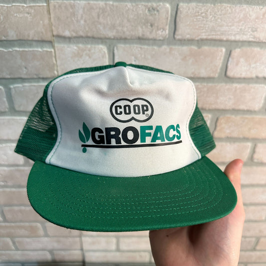 VINTAGE COOP GROFACS FARMING FARM AGRICULTURAL MESH RETRO SNAPBACK HAT