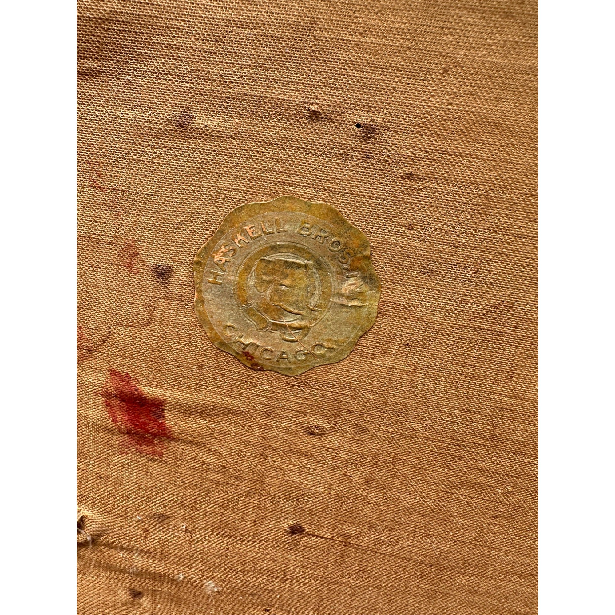 Original WWI Lieutenant Leroy Nortman 33rd Division Storage Trunk Foot Locker WW1