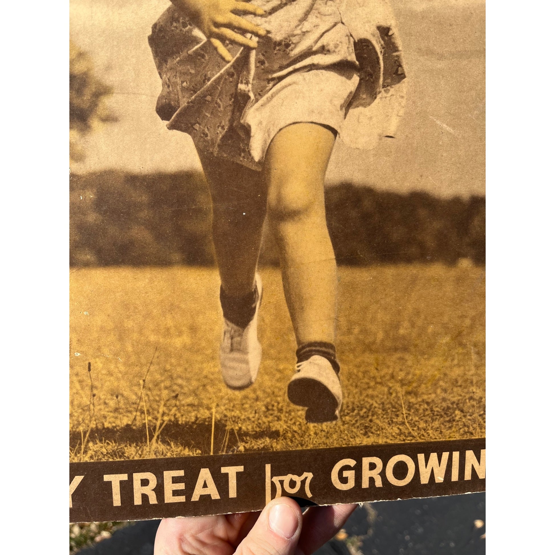 Vintage Child Life Shoes Cardboard Advertising Easelback Sign Store Display