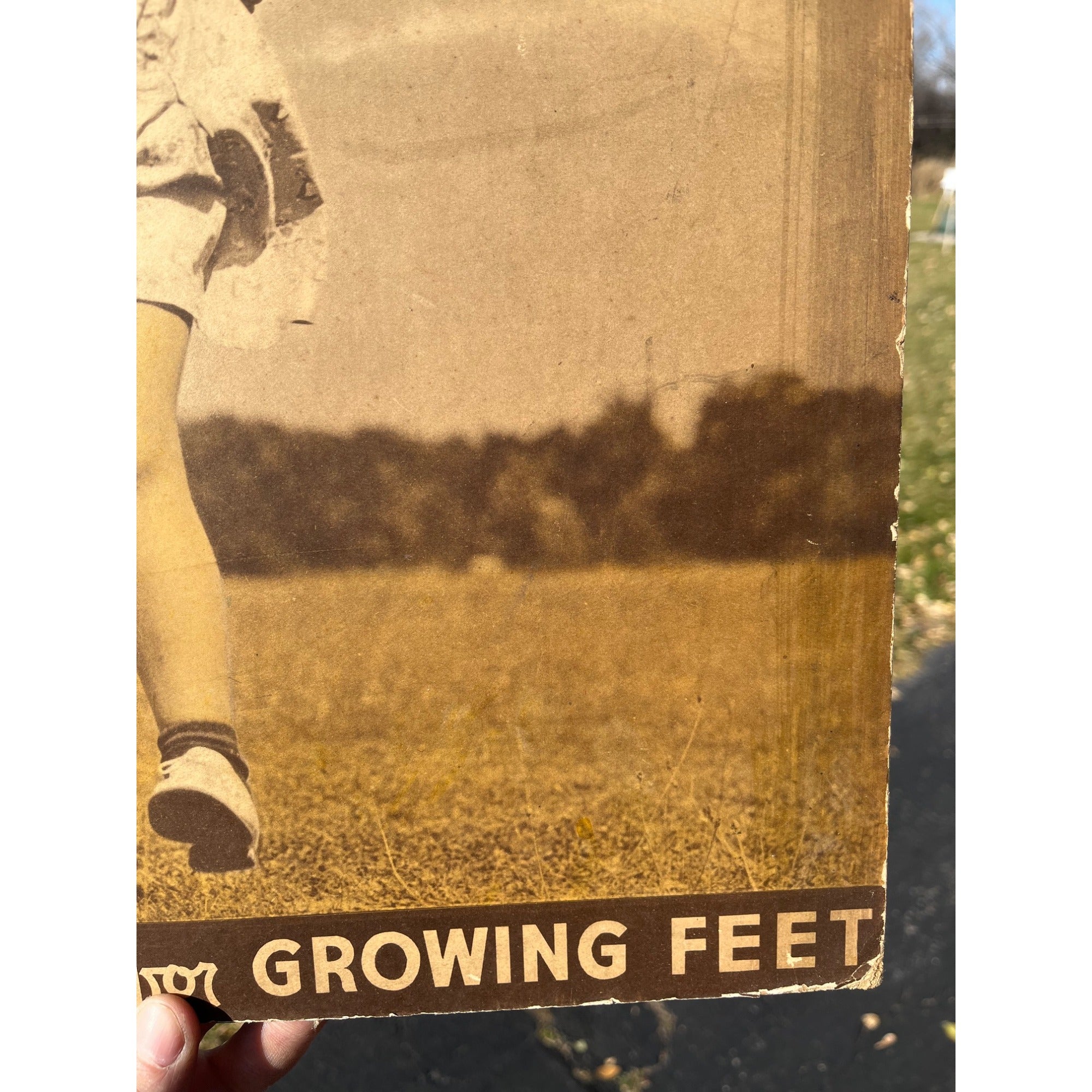 Vintage Child Life Shoes Cardboard Advertising Easelback Sign Store Display