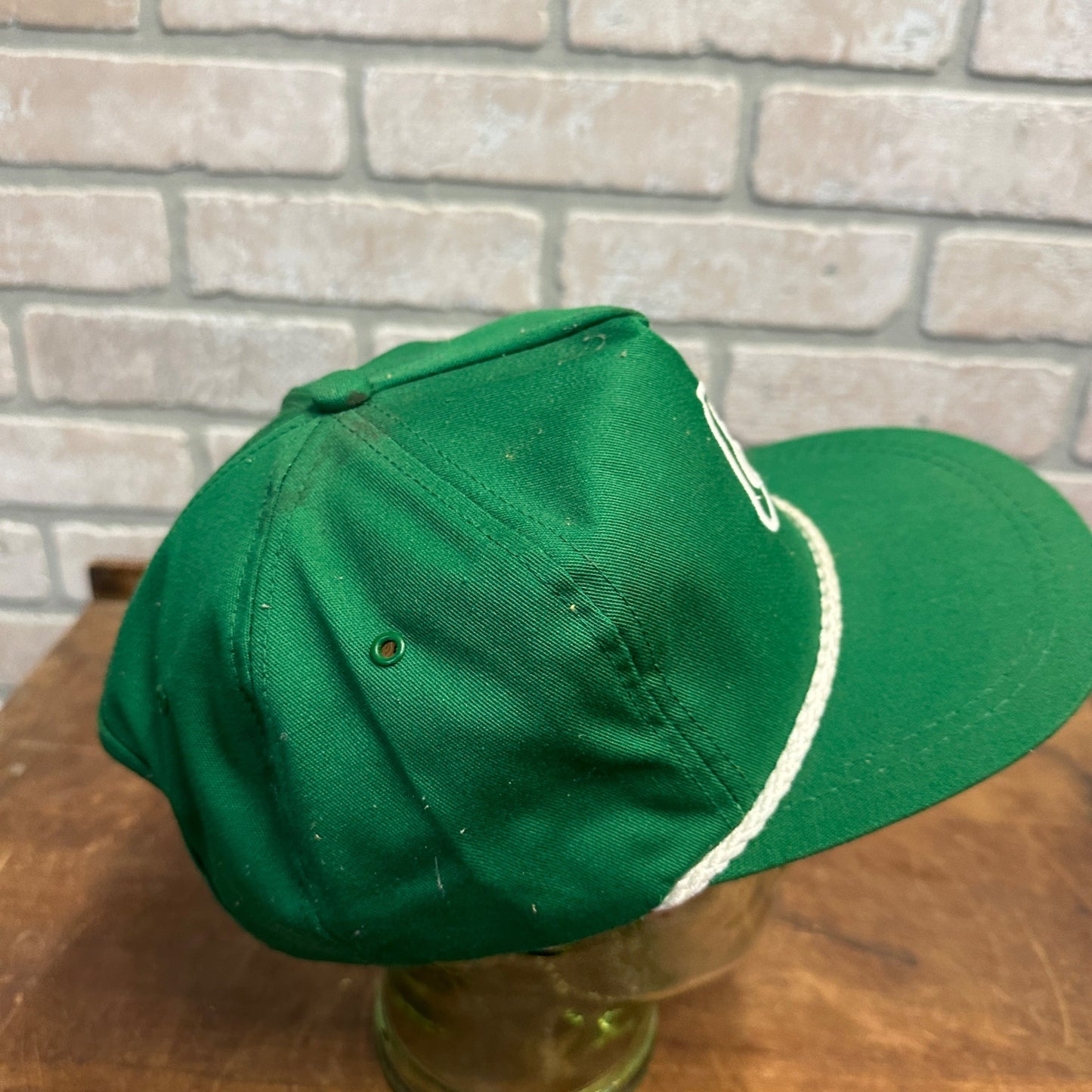 VINTAGE PIONEER SEED SNAPBACK TRUCKER HAT ROPE CAP GREEN