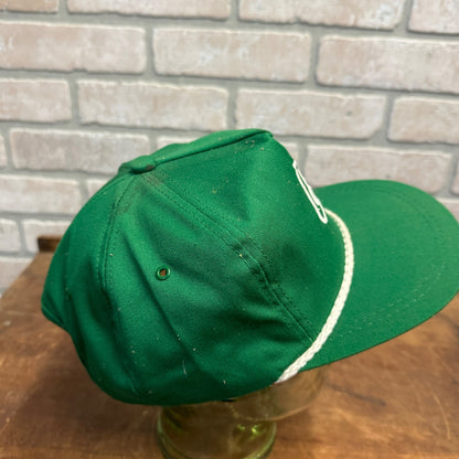 VINTAGE PIONEER SEED SNAPBACK TRUCKER HAT ROPE CAP GREEN