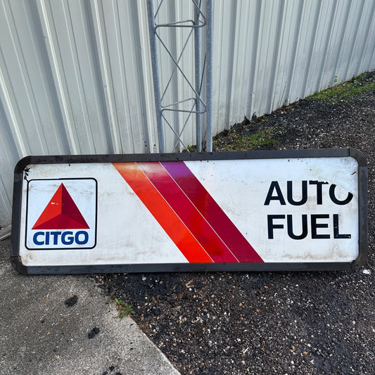 Vintage 1970s Citgo Metal Advertising Sign Automotive Service Station Cities Service #2