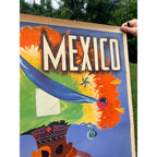 Original 1950s Mexico “The Enchanted Land” Travel Tourism Poster Vintage Art