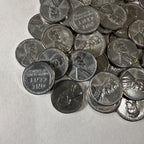 XF CLean Lincoln Steel Cents Pennies Penny One Cent Wheat 1943 Coins