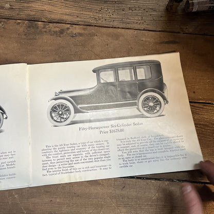 Vintage c1916 Studebaker Car Dealership Showroom Sales Booklet Catalog
