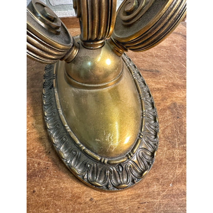 Original Brass 3-Arm Wall Sconce Light Fixture from Wisconsin State Capitol Building