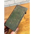Vintage Dollhouse Miniature Cast Iron Metal Green Dining Room Table 4" x 2" x 1.5 T